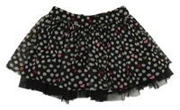 Černá puntíkovaná tylová sukně TUC TUC