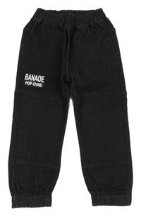 Tmavošedé cuff rifle s nápisem 