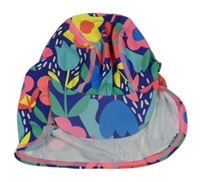 Tmavomodrá květovaná UV kšiltovka Miniclub