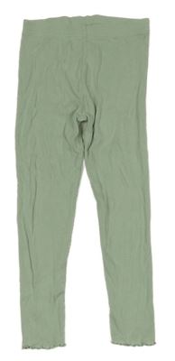 Světlezelené žebrované legíny George 