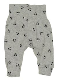 Šedé melírované tepláky s Mickeym H&M