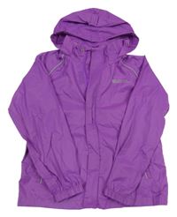 Fialová nepromokavá bunda s logem a kapucí Mountain Warehouse