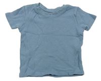 Modré žebrované tričko PRIMARK