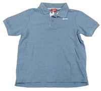 Modrošedé polo tričko s logem Slazenger