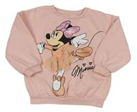 Světlerůžová oversize mikina s Minnie Disney