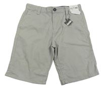 Světlešedé chino plátěné kraťasy PRIMARK