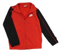 Červeno-černá propínací sportovní mikina s logem zn. Nike