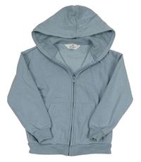 Světlemodrošedá propínací mikina s kapucí H&M