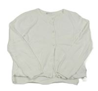 Bílý propínací svetr H&M