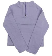 Levandulová žebrovaná sportovní crop mikina zn. PRIMARK