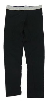 Černé legíny se stříbrným pasem alive