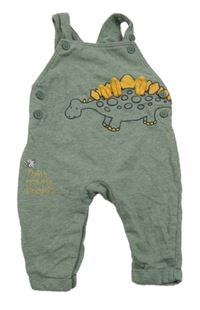 Khaki melírované laclové tepláky s dinosaurem George