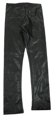 Černé koženkové legíny H&M