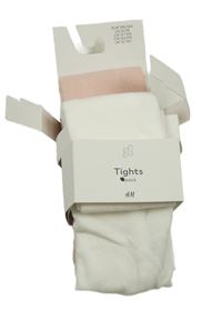 Nové - 2x - Punčocháče s- Bílé, světlerůžové H&M