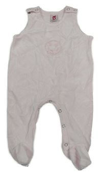 Světlerůžové sametové dupačky se smajlíkem 