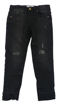 Černé skinny rifle s prošoupáním Denim Co.