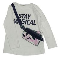 Bílé triko s ledvinkou Kids