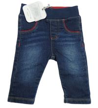 Nové - Tmavomodré teplákové rifle s úpletovým pasem Absorba