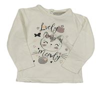 Bílé triko s kočkami