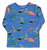 Modré triko s dinosaury a krokodýly Dunnes