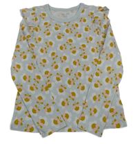 Světlezelené vzorované triko s volánky Amazon