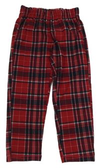 Červeno-černo-šedé kostkované pyžamové kalhoty Alive