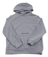 Modrošedá mikina s nápisem a kapucí George