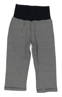 Tmavomodro-bílé pruhované lehké tepláky Steiff