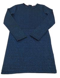 Tmavomodré třpytivé šaty