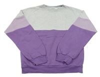 Šedo-fialová mikina H&M