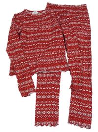 Červené vzorované pyžamo H&M