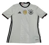 Bílé fotbalové funkční tričko - Deutschland Adidas