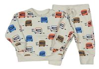 2set - Smetanová mikina s autobusy + tepláky M&S