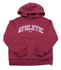 Fuchsiová mikina s nápisem a kapucí Primark