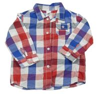 Modro-bílo-červená kostkovaná košile C&A