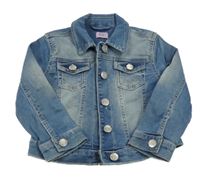 Modrá riflová bunda s kapsami F&F