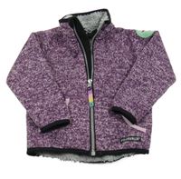 Fialová melírovaná lehce zateplená bunda 