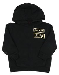 Černá mikina se zlatými nápisy a kapucí - Marvel George