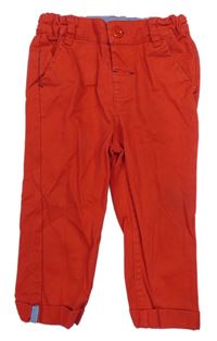 Červené plátěné chino kalhoty Primark