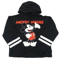 Černá mikina s kapucí a Mickeym zn. Disney