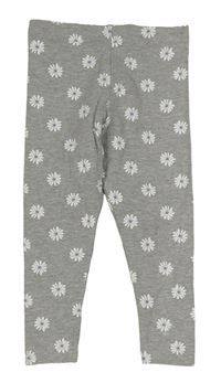 Šedé květované legíny Primark