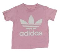 Růžové tričko s logem Adidas