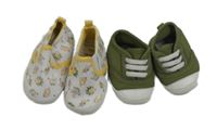 2set - 2x capáčky - khaki + bílé - Kniha Džunglí 