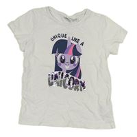 Bílé tričko s jednorožcem a nápisem - My Little Pony 