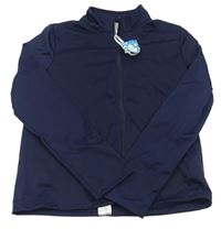 Nové - Tmavomodrá propínací thermo mikina Decathlon