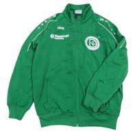 Zelená propínací sportovní mikina s nápisy Jako 