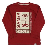 Vínové triko s potiskem a nápisy 