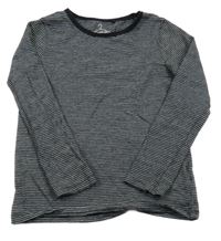 Černo-bílé pruhované triko Next