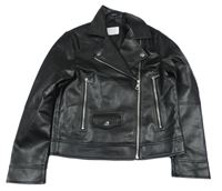 Černý koženkový crop křivák Zara