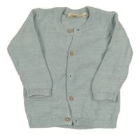 Světlemodrý melírovaný propínací svetr Lupilu